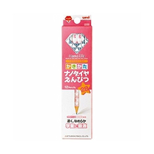 Amazon | 三菱鉛筆 かきかた鉛筆 ナノダイヤ 2B ピンク 1ダース